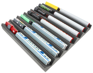 500 x 500 x 55 mm customizable zig-zag pattern Feldherr foam tray for model railways H0 Gauge / 00 Gauge