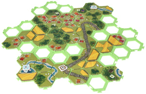 7 szt. wartościowy zestaw uchwytów na płytki Feldherr Hex do Dorfromantik: The Board Game