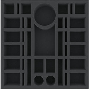 ABMESU050BO 300 mm x 300 mm x 50 mm foam tray for board games - 38 compartments