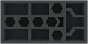 BEMFFH050BO 285 mm x 142 mm x 50 mm foam tray for board games with 14 compartments