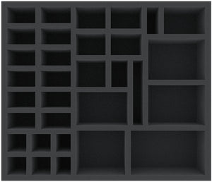 BGMENS070BO 350 mm x 300 mm x 70 mm foam tray for board games - 32 compartments