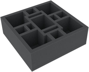 BKMEUJ060BO 178 mm x 178 mm x 60 mm foam tray for board games - 13 compartments
