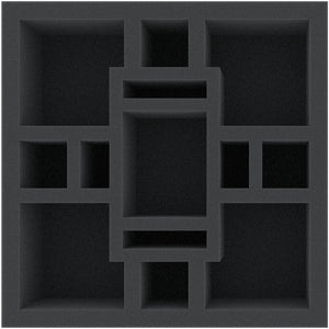 BKMEUJ060BO 178 mm x 178 mm x 60 mm foam tray for board games - 13 compartments