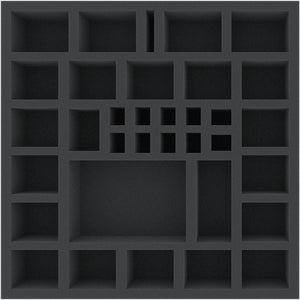 BSMEAF050BO 290 mm x 290 mm x 50 mm foam tray for board games - 34 compartments