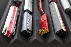 500 x 500 x 55 mm customizable zig-zag pattern Feldherr foam tray for model railways H0 Gauge / 00 Gauge