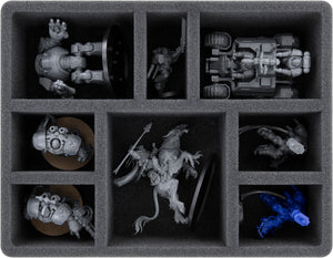 Feldherr foam set for Citadel Crusade Figure Case - 44 Miniatures + 2 Pick and Pluck trays for tanks/monsters