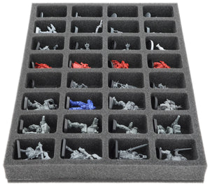 DD040A001 360 mm x 260 mm x 40 mm foam insert for Euroboxes 40 x 30 cm - 32 miniatures