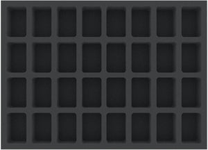 DD040A001 360 mm x 260 mm x 40 mm foam insert for Euroboxes 40 x 30 cm - 32 miniatures
