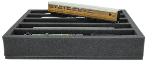 DD065A002 Feldherr foam insert for model railway - 00 scale - 5 compartments - for upright storage