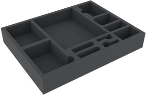 DQMESC045BO 280 mm x 215 mm x 45 mm Schaumstoffeinlage für Brettspiele – 11 Fächer
