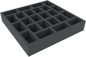 DVMEST055BO 320 mm x 320 mm x 55 mm foam tray for board games - 24 compartments
