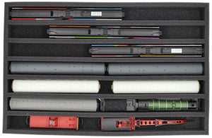 EU065A003 Feldherr foam insert for model railway - 00 scale - 7 compartments - for upright storage