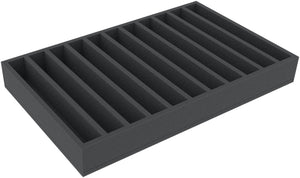 EU065A002 Feldherr foam insert for model railway - H0 scale - 11 compartments - for upright storage
