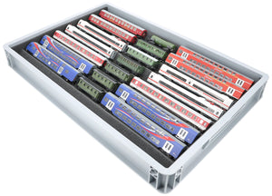 Euro Box mit Zugliege - 7 compartments for TT Gauge - for model railway locomotives, wagons and vehicles