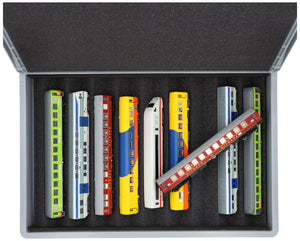 Euro Box with Zugliege - 9 compartments for H0 Gauge - for model railway locomotives, wagons and vehicles