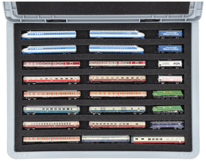 Feldherr Eurobox 40 x 30 cm Set for model railway - Z scale - 8 compartments - foam insert for horizontal storage
