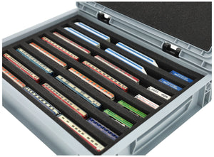 Feldherr Eurobox 40 x 30 cm Set for model railway - Z scale - 8 compartments - foam insert for horizontal storage