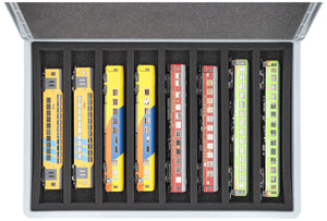 Feldherr Eurobox 60 x 40 cm Set for model railway - H0 scale - 8 compartments - foam insert for horizontal storage