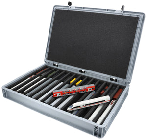 Feldherr Eurobox 60 x 40 cm Set for model railway - TT scale - 14 compartments - foam insert for upright storage