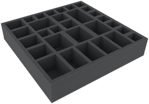 BHMFBG060BO 314 mm x 314 mm x 60 mm foam tray for board games with 30 compartments