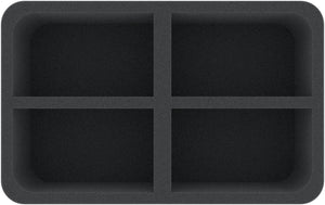 HSMFEA080BO 80 mm Half-Size foam tray with 4 compartments