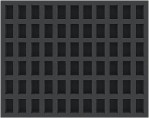 FS030A004 30 mm Full-Size foam tray for miniatures in scale 1:72 (20 mm) - 66 compartments