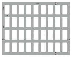 FS035BB04 35 mm (1,4 cala) pełnowymiarowa taca z pianki na 36 miniatur Miseczki na krew.
