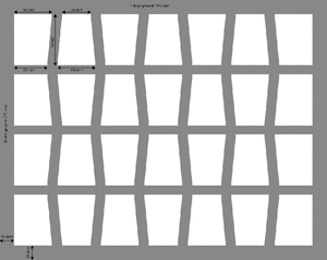 FS040C4BO 40 mm Rysunek Taca piankowa z podstawą i 28 gniazdami dla większych modeli stołowych