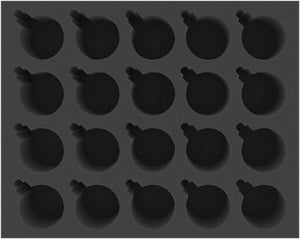FS060A008 Feldherr foam tray for 20 Christmas baubles diameter 50 mm with crown