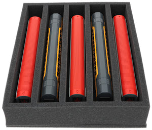 FS065A001 Foam inlay H0 Gauge - upright - 5 slots for model railway locomotives, wagons and vehicles