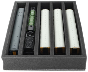 FS065A002 Foam inlay 00 Gauge - vertical - 5 slots for model railway locomotives, wagons and vehicles