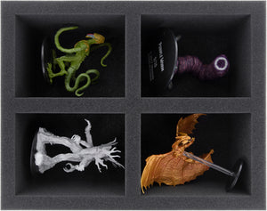 FS100A004 Feldherr foam tray for Dungeons and Dragons - 4 miniatures