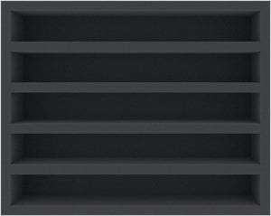 FSMELN065BO 65 mm Full-Size foam tray with 5 compartments