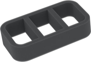 EKMEWL030 135 mm x 75 mm x 30 mm foam tray with 3 compartments