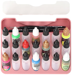 Feldherr paint rack with brush compartment for 4l Really Useful Box - 21 paint bottles