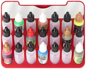 Feldherr paint rack with brush compartment for 4l Really Useful Box - 21 paint bottles