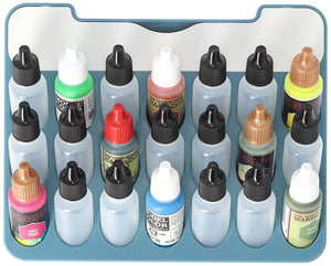 Feldherr paint rack with brush compartment for 4l Really Useful Box - 21 paint bottles