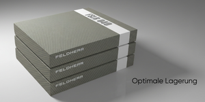 Feldherr Storage Box FSLB040 for model railway locomotives, wagons and vehicles - 7 slots for N gauge horizontal