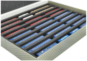 Feldherr Storage Box FSLB040 for model railway locomotives, wagons and vehicles - 9 slots for Z gauge horizontal