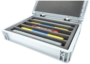 Feldherr Eurobox 40x30 Set for model railway - H0 scale - 5 compartments - foam insert for upright storage