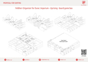 Feldherr Organizer Insert for Dune: Imperium - Uprising - core game box