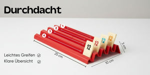 4 szt. zestaw wartości Feldherr plastikowy stojak na Rummikub - 4 gniazda