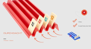 4 szt. zestaw wartości Feldherr plastikowy stojak na Rummikub - 4 gniazda