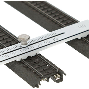 Adjustable Track Spacing Gauge H0 - 26 mm to 100 mm - Durable Model Train Tool - Compact Design for Accurate Track Setup