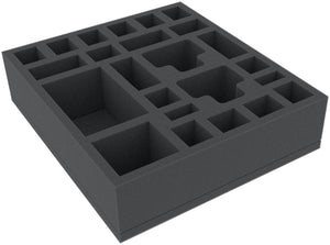 HCMFFT060BO 248 mm x 220 mm x 60 mm foam tray for board games with 24 compartments
