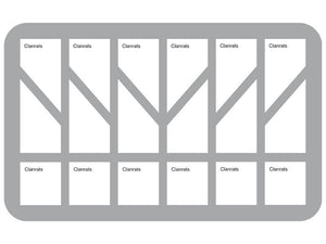 HS035SKBO 35 mm (1,4 cala) Taca na pianę do 18 Ciepłomłotych Klanratów półwymiar z podstawą