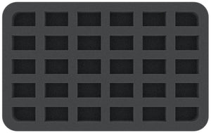 HS030A014 30 mm Half-Size foam tray for miniatures in scale 1:72 (20 mm) - 30 compartments