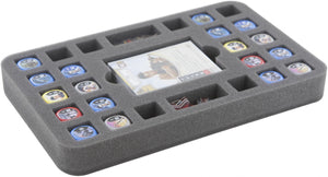 HS030DE02 half-size foam tray for 24 Star Wars Destiny dice, 35 cards and token