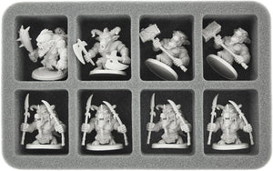 HS050A020 50 mm foam tray for miniatures in scale 1:100 (15 mm) - 8 compartments