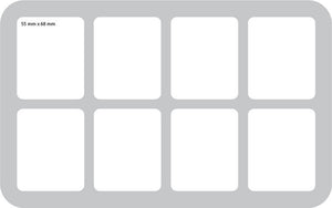 HS050AQ02 50 mm Half-Size Taca na pianę dla 8 dużych Arcadia Rysunki poglądowe